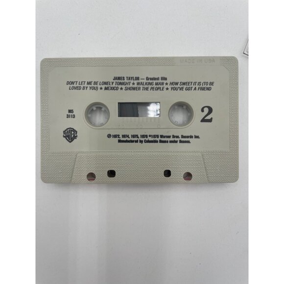 James Taylor Greatest Hits Cassette Tape 1976 Warner Bros Vintage - Picture 3 of 4